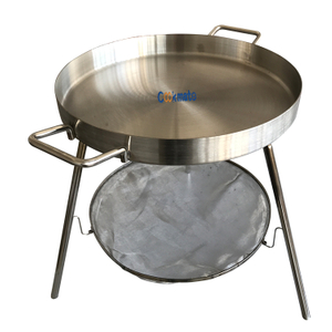 安全な円形のステンレス鋼のフライパンのフライパンと焼き食品のために素晴らしい金属のフライヤーの鍋