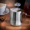 クックプロスイーツミルク泡立て器ジャグ&温度計、バリスタスタイルのラテ、コーヒー、ホットチョコレートステンレス鋼